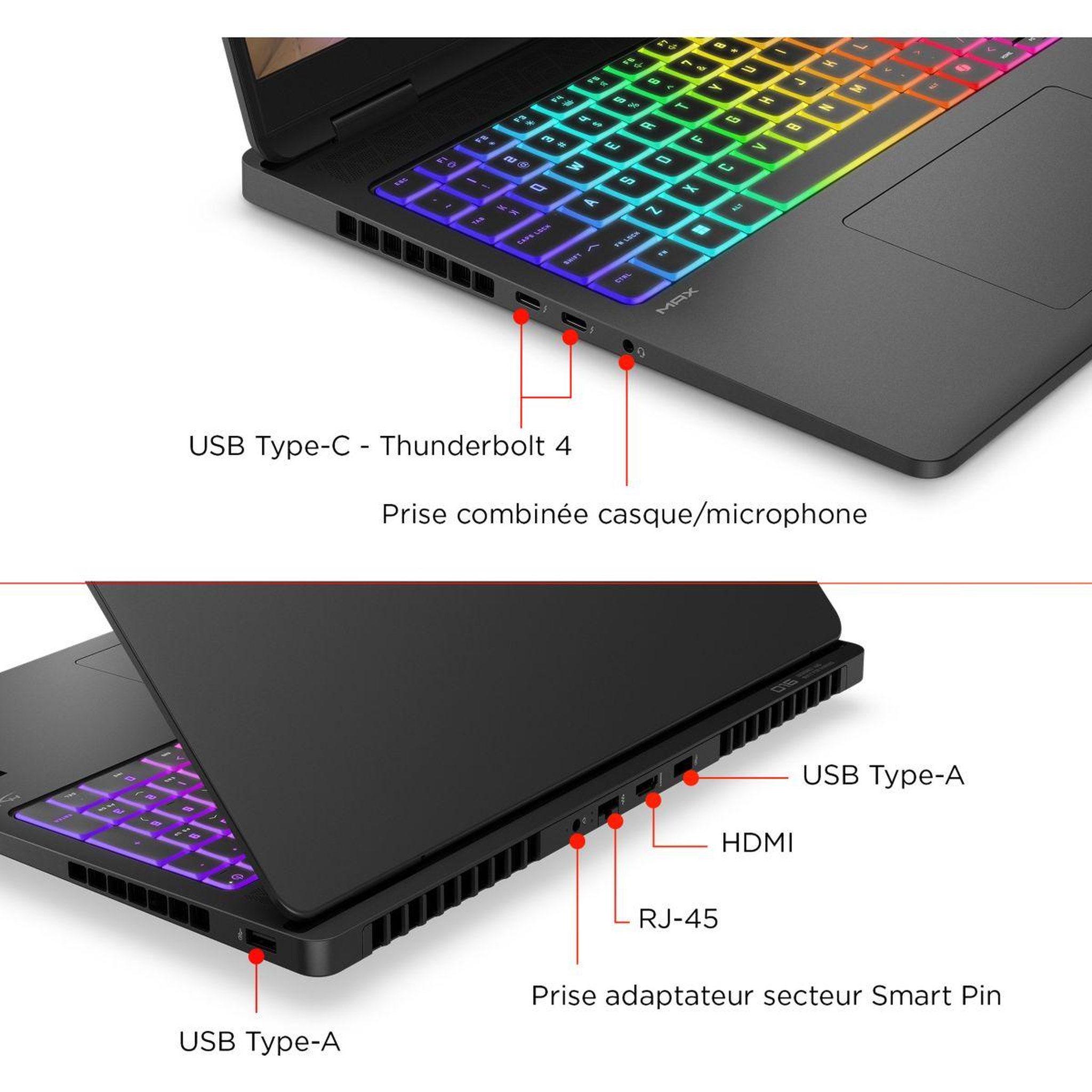 Voir la diapositive 5 : HP Pc gamer omen 16  wqxga 240hz intel core ultra 9 275hx nvidia geforce rtx 5070 32 go ram ddr5 ssd 1 to