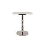 Leitmotiv Table d'appoint en aluminium chromé ORION - Argent