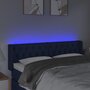 Voir la diapositive 4 : VIDAXL Tete de lit a LED Bleu 163x16x78/88 cm Tissu