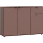 MARKET24 Commode - GANYMEDE - 3 portes - 1 tiroir - Terracotta - 119,8 x 34,1 x 82,3 cm