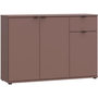 Voir la diapositive 1 : MARKET24 Commode - GANYMEDE - 3 portes - 1 tiroir - Terracotta - 119,8 x 34,1 x 82,3 cm
