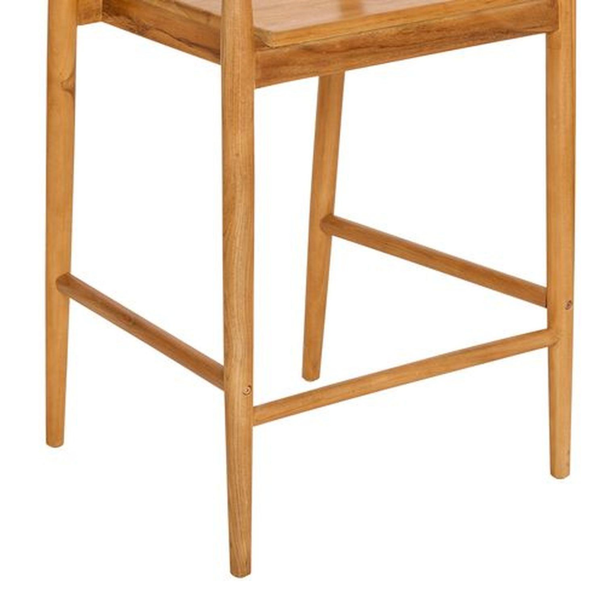 Voir la diapositive 4 : TOILINUX Lot de 2 tabourets de bar en teck naturel miyako - marron