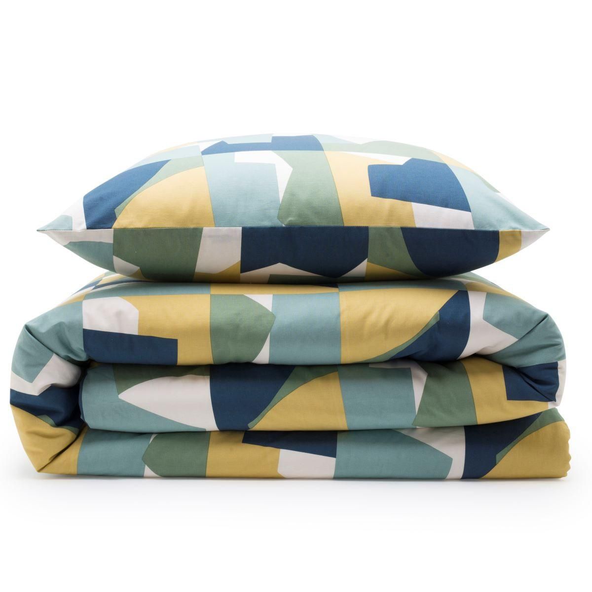 FUTURE HOME Parure de lit 2 personnes géométrique coton 57 fils