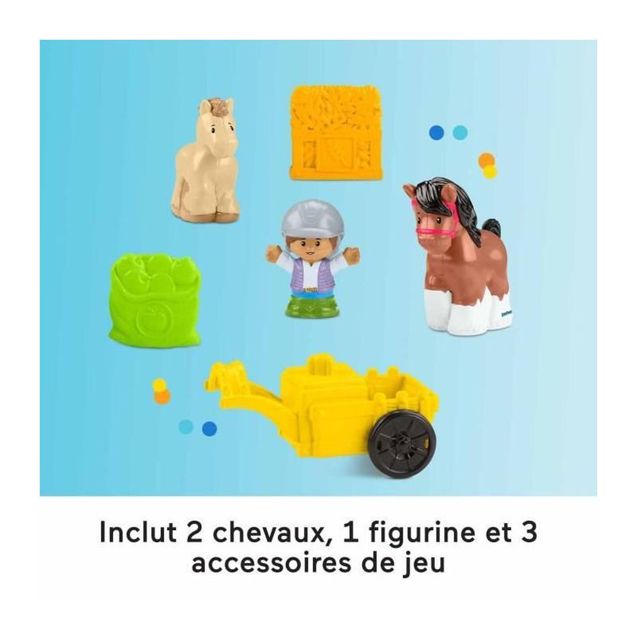 Voir la diapositive 5 : FISHER PRICE FISHER-PRICE Little People-L'écurie des Joyeux Chevaux avec 6 éléments - Fisher-Price - HWR84