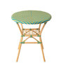 Voir la diapositive 2 : Paris Prix Table à Manger en Rotin  Geo  75cm Jaune & Bleu