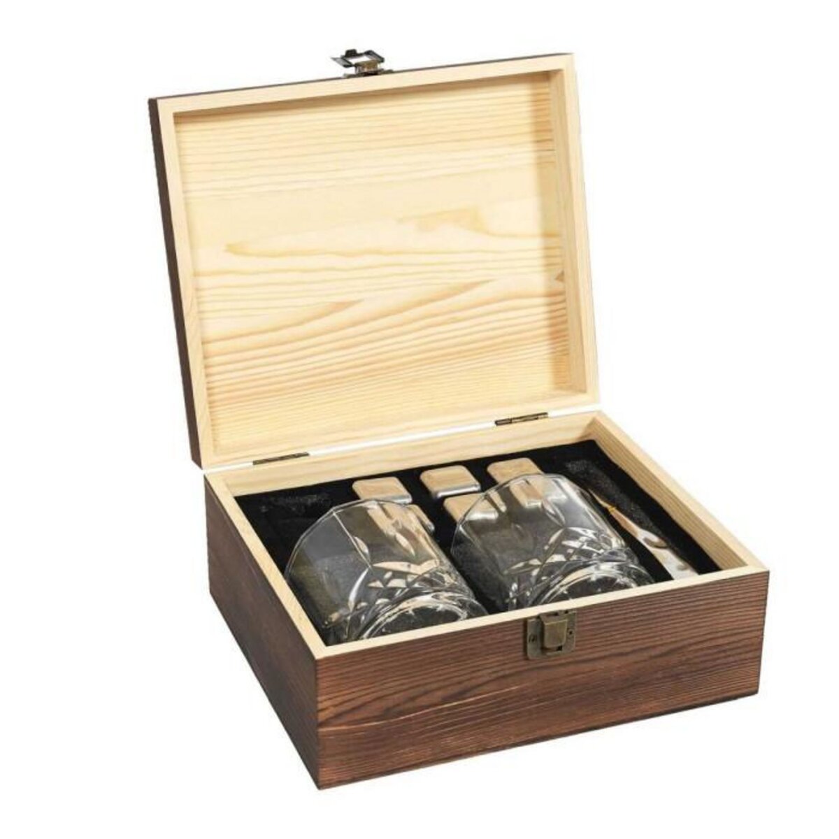 Paris Prix Coffret Whisky 10 Pièces  Gentleman  21cm Marron