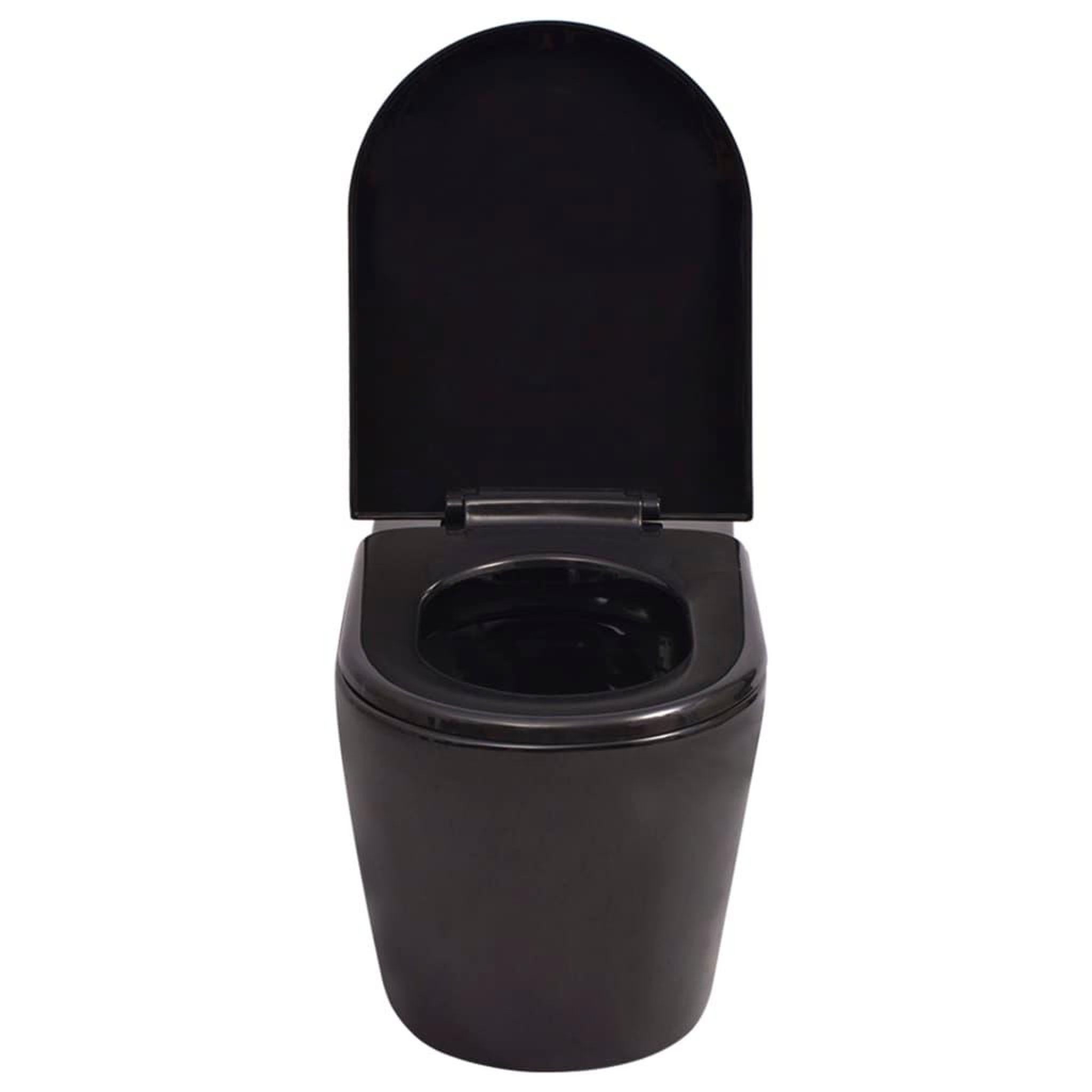 Voir la diapositive 4 : VIDAXL Toilette suspendue au mur avec reservoir cache ceramique noir