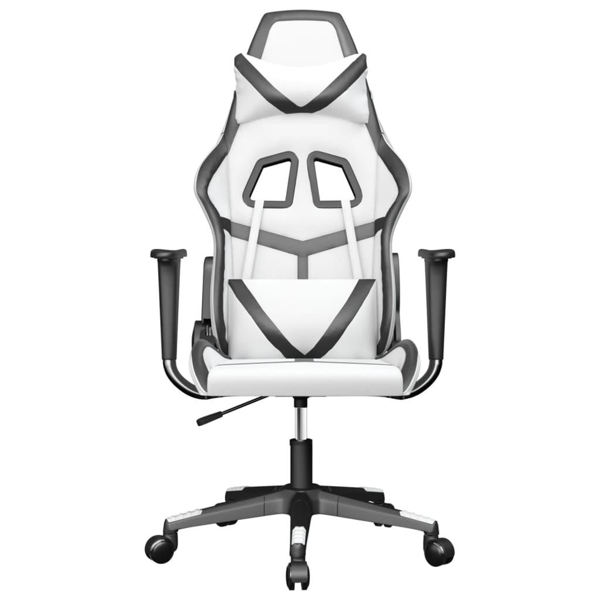 Voir la diapositive 3 : VIDAXL Chaise de jeu de massage Blanc et noir Similicuir