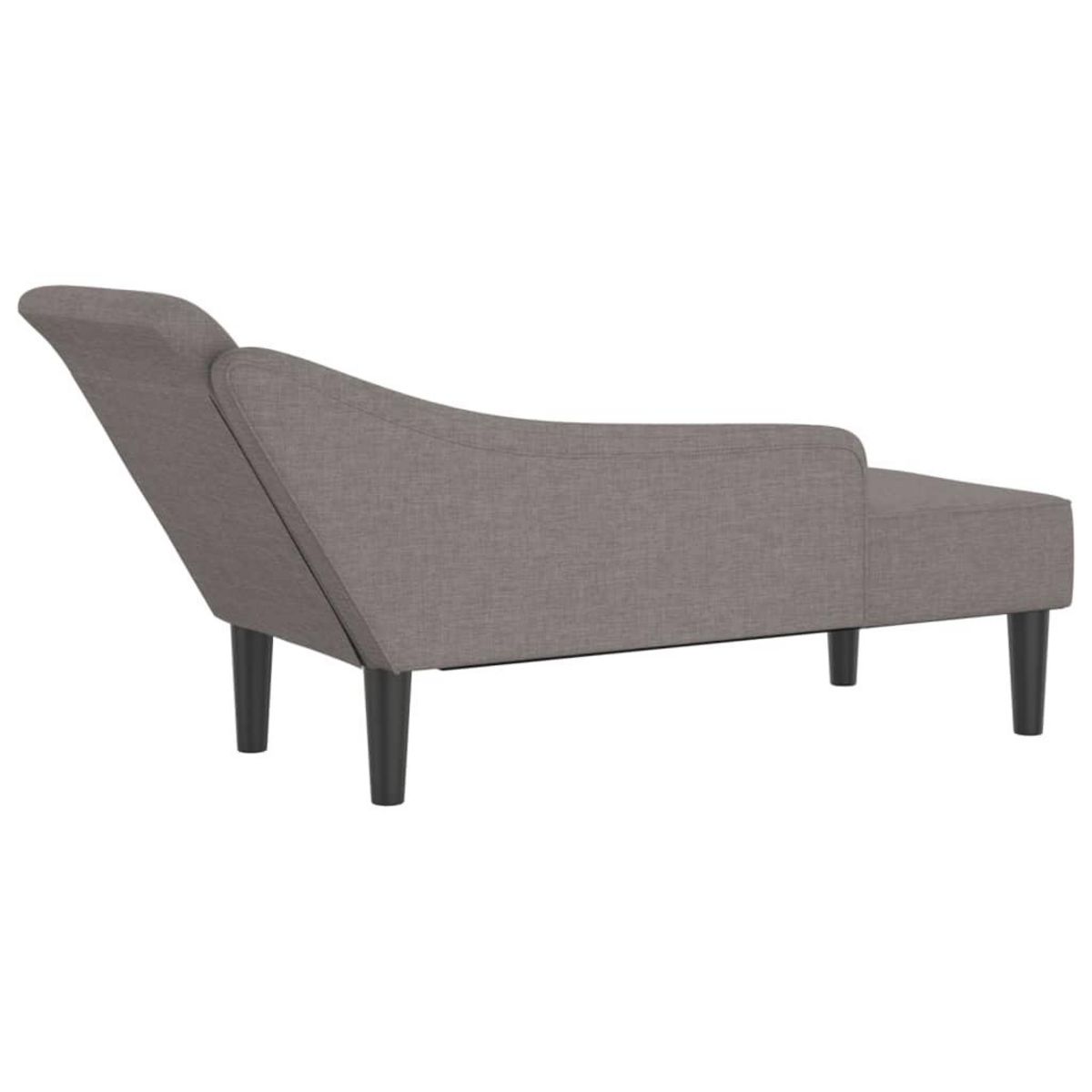 VIDAXL Chaise longue avec coussins taupe tissu