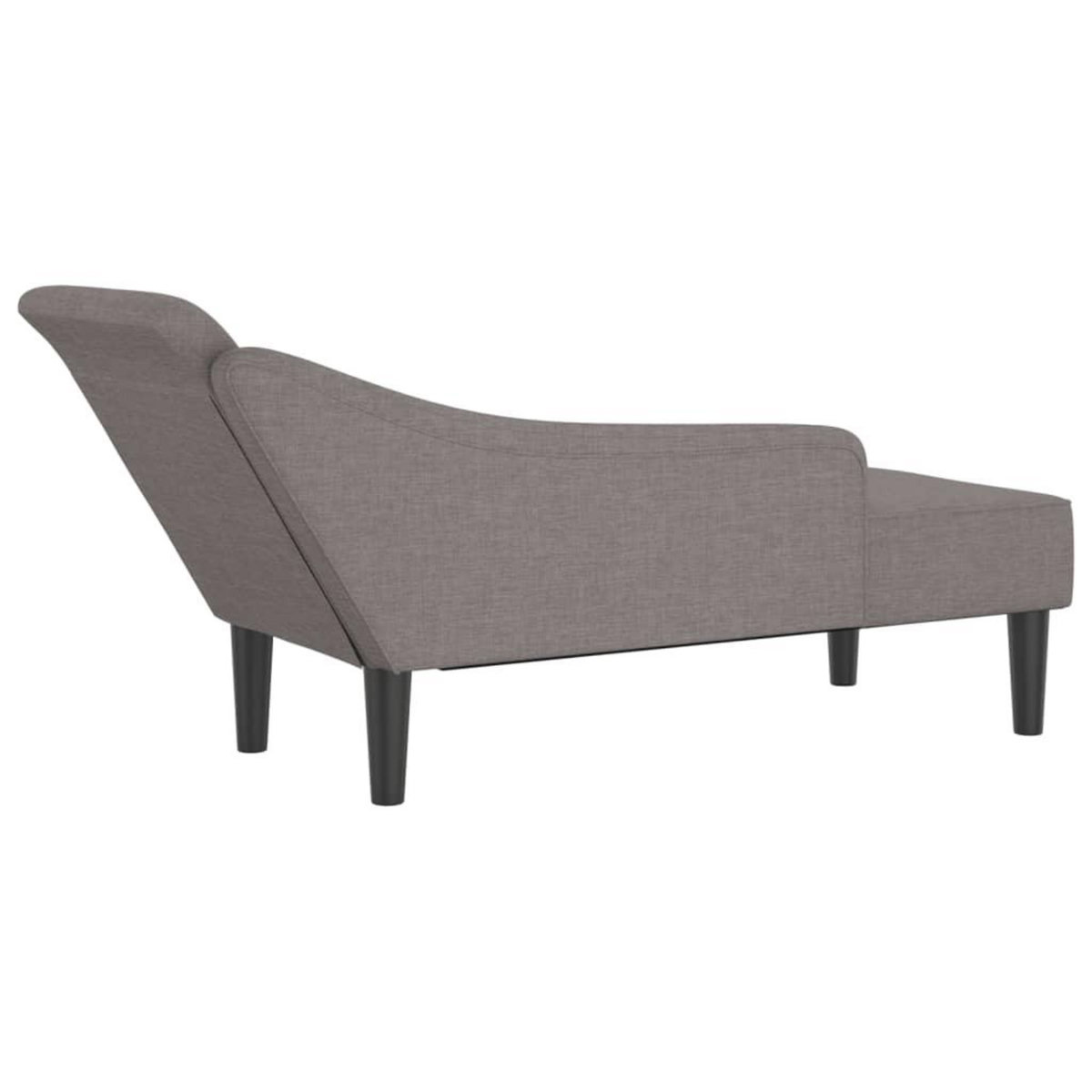 VIDAXL Chaise longue avec coussins taupe tissu