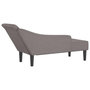 Voir la diapositive 5 : VIDAXL Chaise longue avec coussins taupe tissu