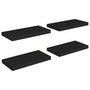 Voir la diapositive 2 : VIDAXL Etageres murales flottantes 4 pcs noir 50x23x3,8 cm MDF