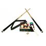 Voir la diapositive 6 : PLAY4FUN Billard Americain avec Retour de boules automatique et Accessoires -Marron et Tapis Vert - 213 x 122 cm