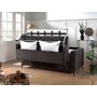 Voir la diapositive 4 : LISA DESIGN Owen - canapé 3 places convertible express couchage quotidien 140 cm matelas 12 cm en velours