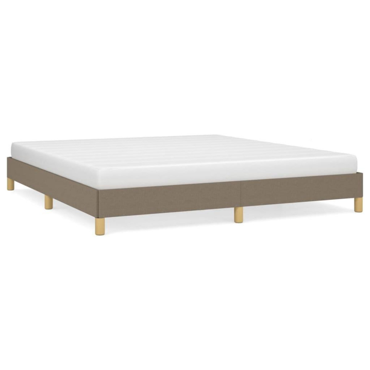 VIDAXL Cadre de lit sans matelas taupe 180x200 cm tissu