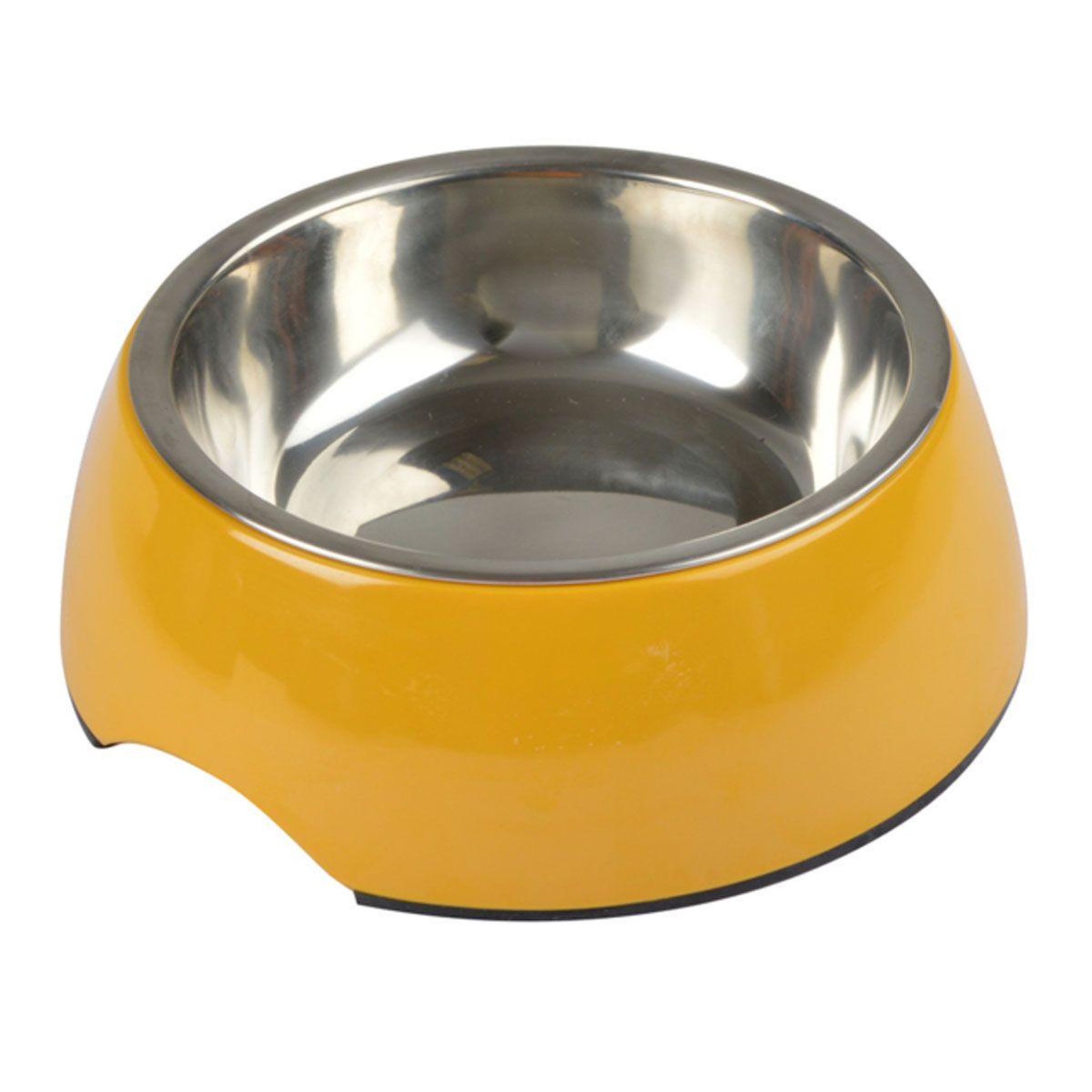 LOVE STORY Gamelle pour chien & chat  bol inox  14cm moutarde