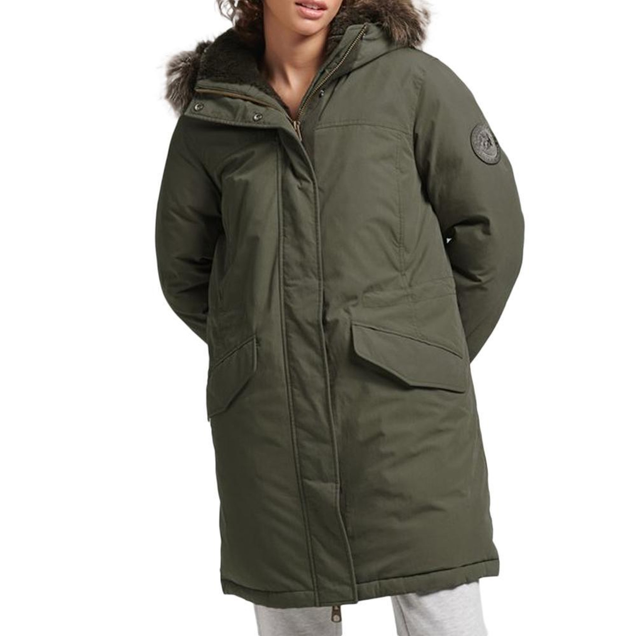 Voir la diapositive 2 : SUPERDRY Parka kaki femme superdry vintage down everest