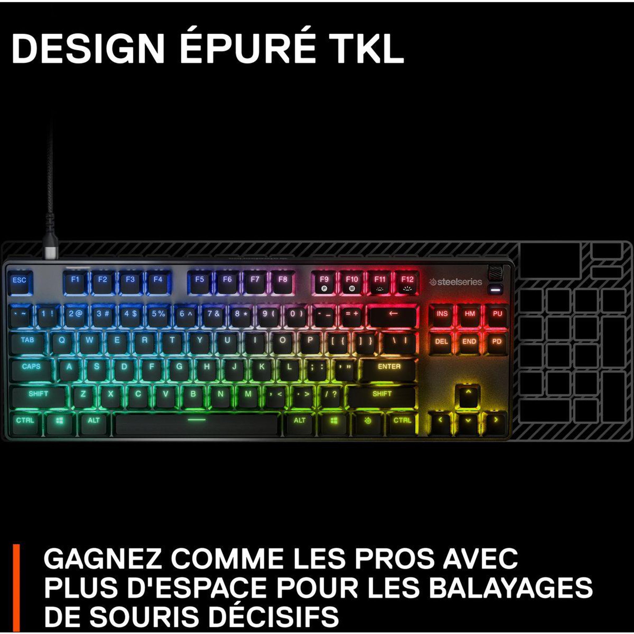 Voir la diapositive 2 : STEEL SERIES Clavier gamer Apex 9 TKL