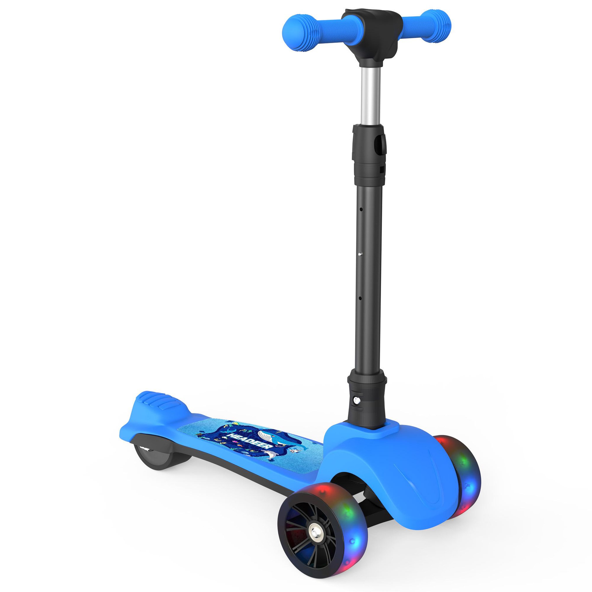 Voir la diapositive 4 : HEADEER Trottinette électrique 3 roues pour enfants avec roues led headeer h2