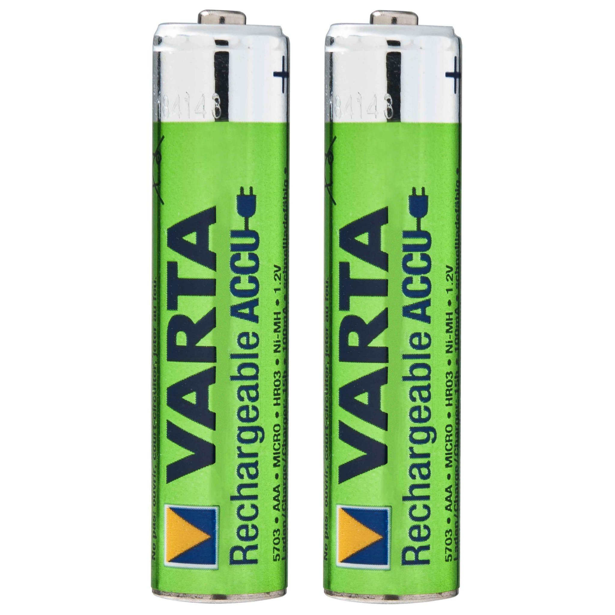 Voir la diapositive 2 : Varta Pile rechargeable AAA R3 Varta 2 pièces