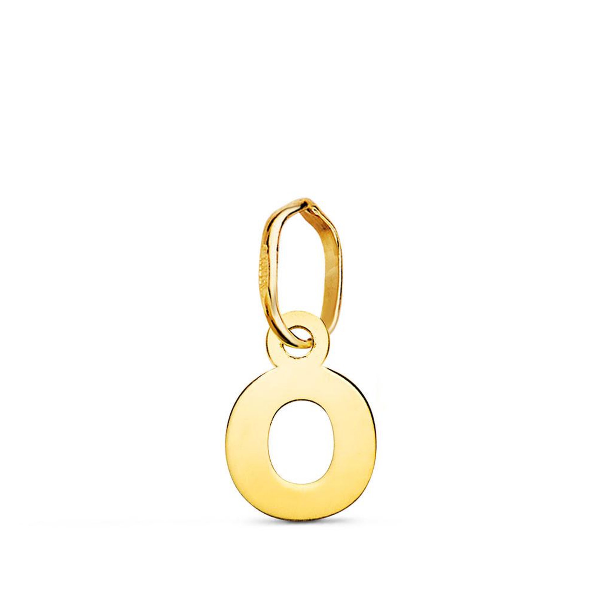 L'ATELIER D'AZUR Pendentif Or 18 Carats 750 Jaune - Initiale Lettre  O  - Chaine Offerte