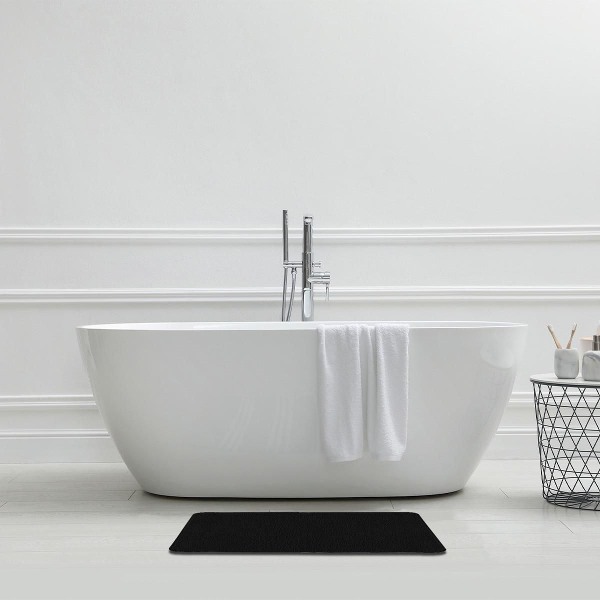 GUY LEVASSEUR Tapis de bain uni en polyester 50x80cm