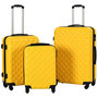 Voir la diapositive 1 : VIDAXL Valise rigide 3 pcs Jaune ABS