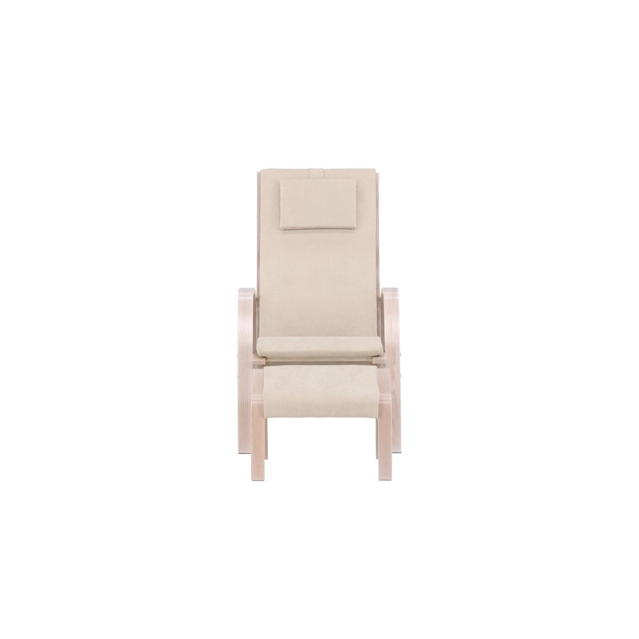 Voir la diapositive 2 : Paris Prix Fauteuil avec repose-pieds  groto  104cm beige
