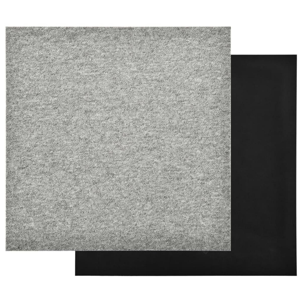 VIDAXL Dalles de tapis de sol 20 pcs 5 m^2 50x50 cm Gris clair