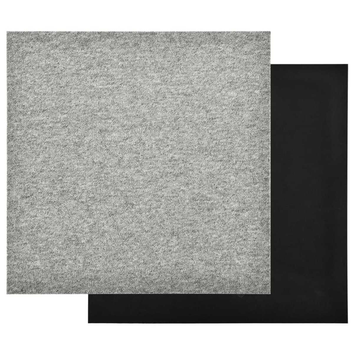 VIDAXL Dalles de tapis de sol 20 pcs 5 m^2 50x50 cm Gris clair
