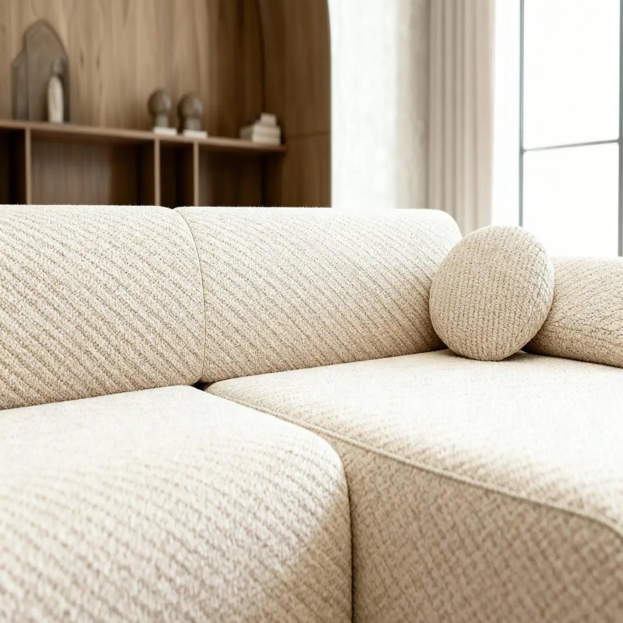 Voir la diapositive 4 : CASANOVA PARIS Levi - canapé d'angle convertible tissu lisse