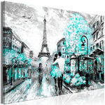 Paris Prix Tableau  Colourful Rendez Vous Wide Turquoise. Coloris disponibles : Multicolore