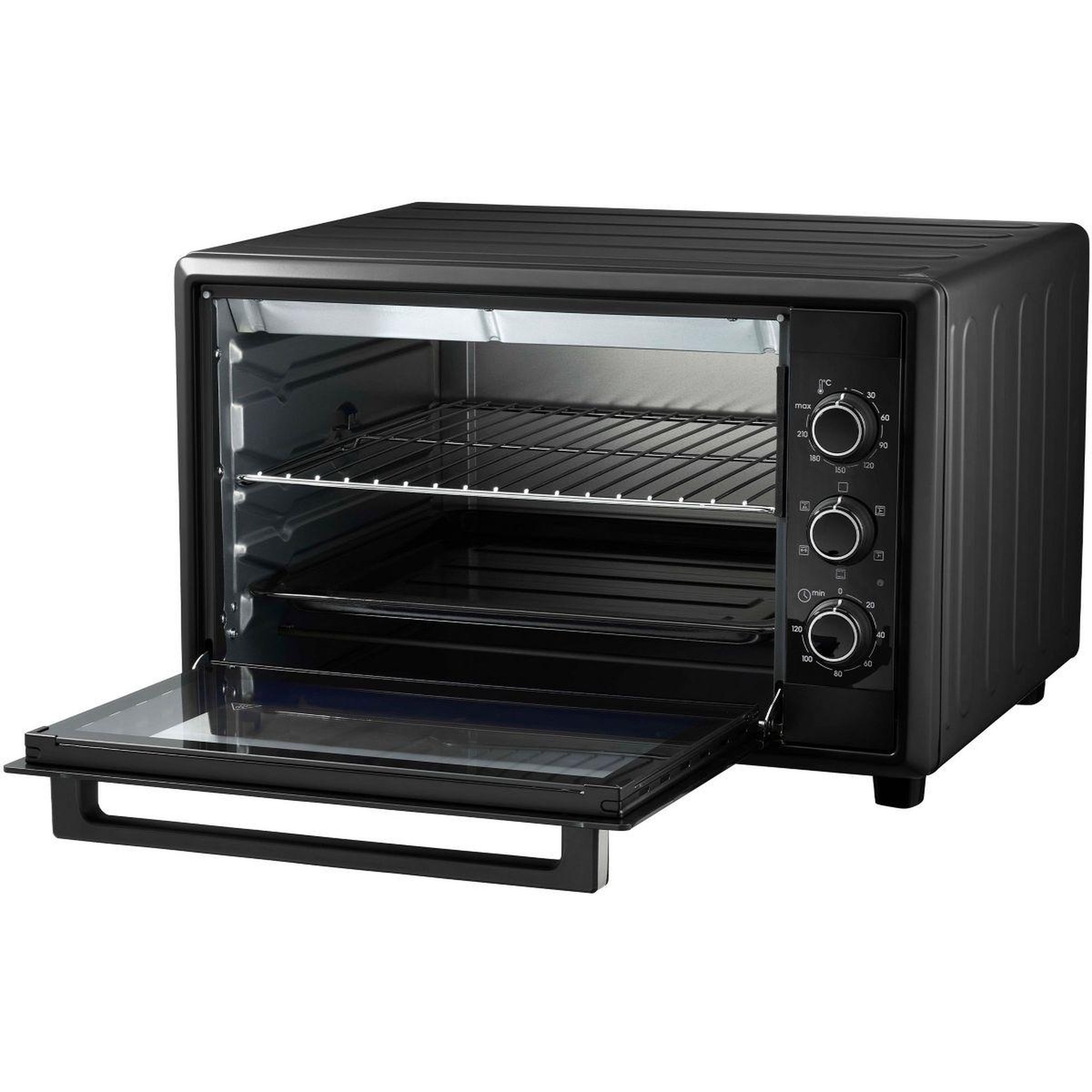Voir la diapositive 3 : LAGRANGE Mini four 719005 chaleur tournante 55L - 240°C - 120 minutes - Noir
