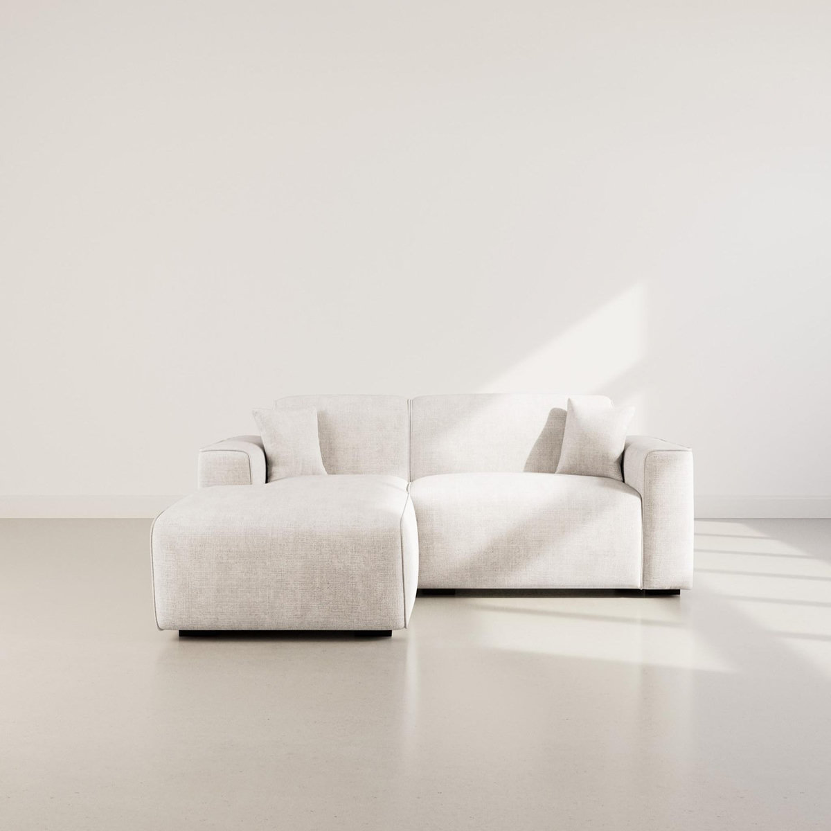 LISA DESIGN Lison - canapé d'angle gauche 4 places en velours texturé