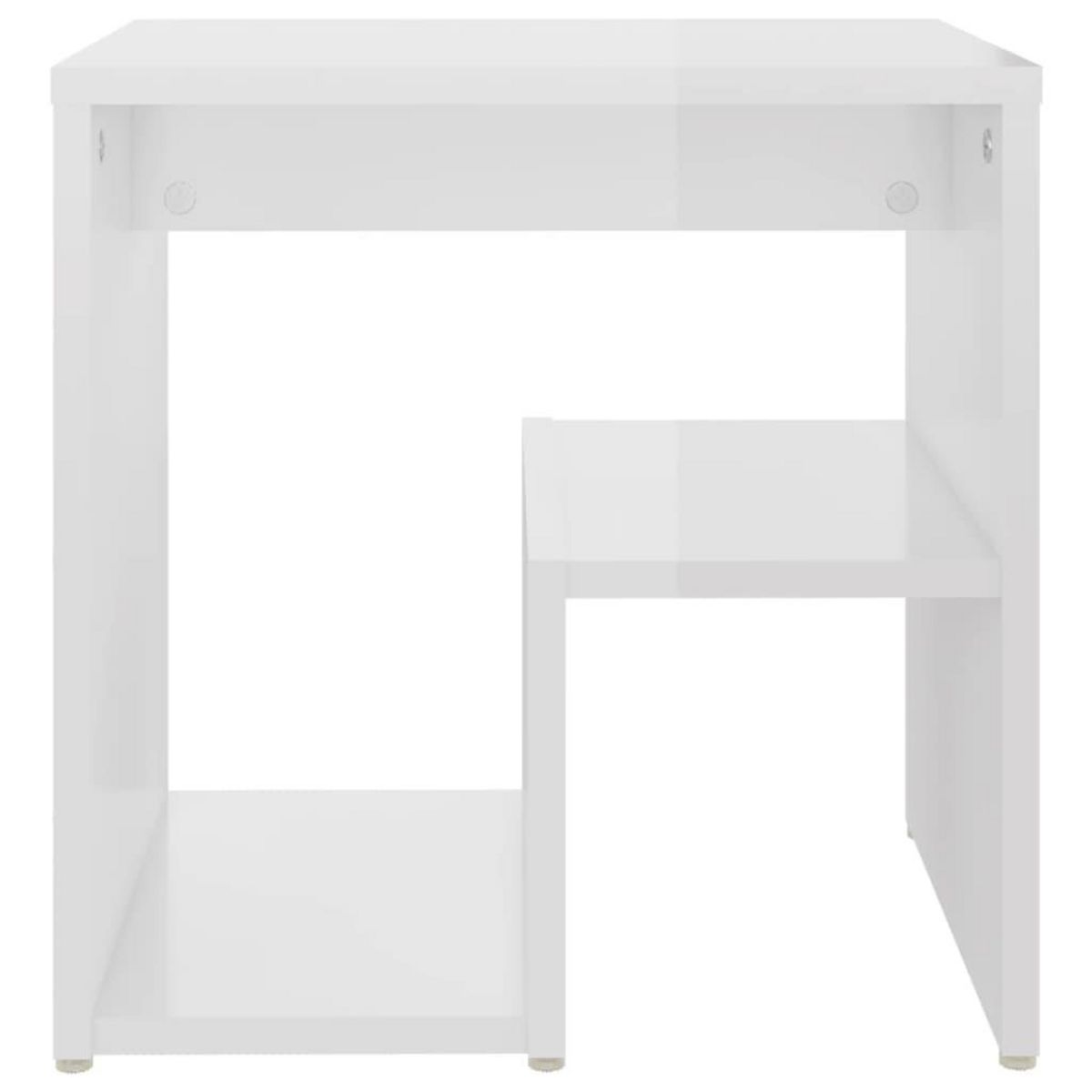 VIDAXL Table de chevet blanc brillant 40x30x40 cm bois d'ingenierie