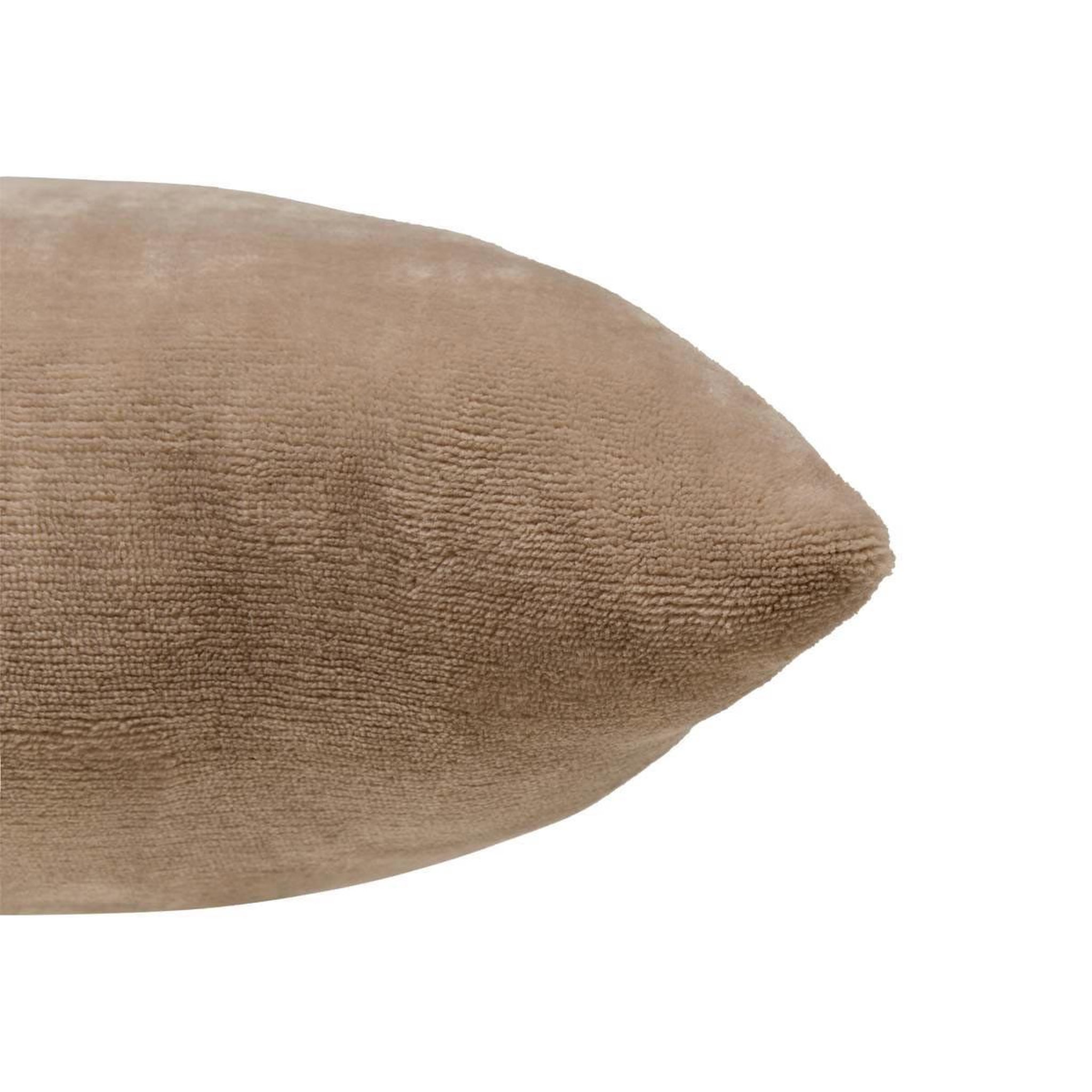 Voir la diapositive 2 : ATMOSPHERA Coussin en flanelle uni  ollis  38x38cm beige lin