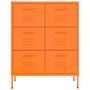 Voir la diapositive 3 : VIDAXL Armoire a tiroirs Orange 80x35x101,5 cm Acier