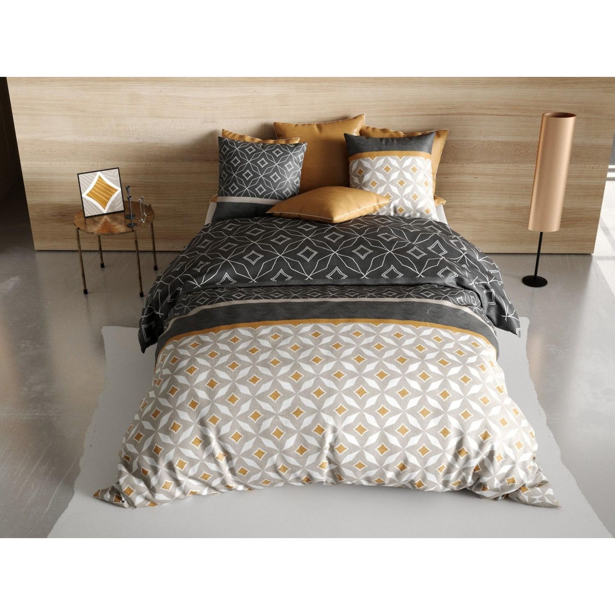 ATELIER DU COTON Parure housse de couette 100%coton 57fils ota