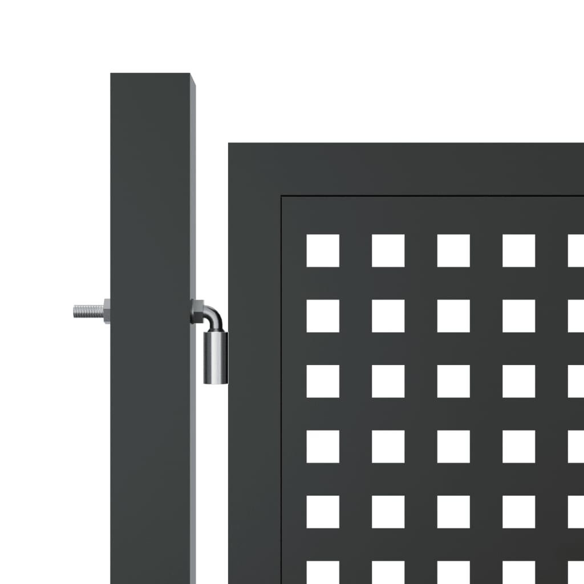 Voir la diapositive 4 : VIDAXL Portail de jardin anthracite 400x150 cm acier