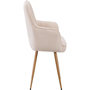 Voir la diapositive 5 : Habitat et Jardin Lot de 2 chaises en velours côtelé   Mayra  - 60 x 56 x 88 cm - Beige