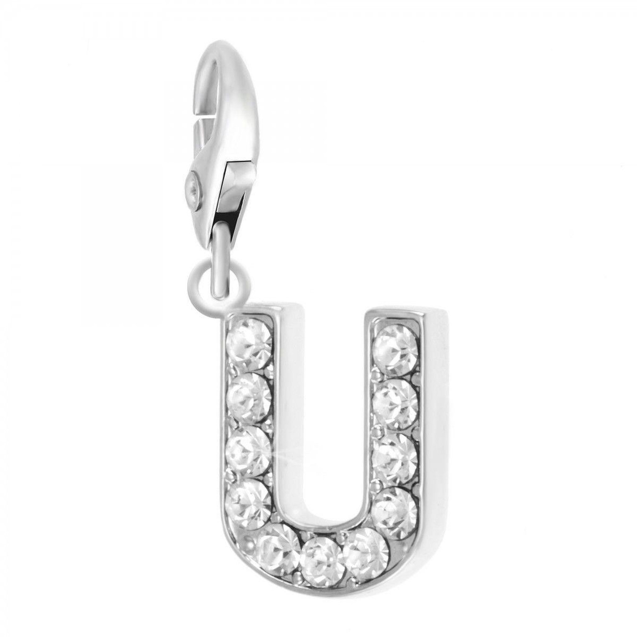 SC CRYSTAL Charm Lettre U SC Crystal orné de Cristaux scintillants