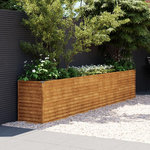 VIDAXL Lit sureleve de jardin 385x50x69 cm acier corten
