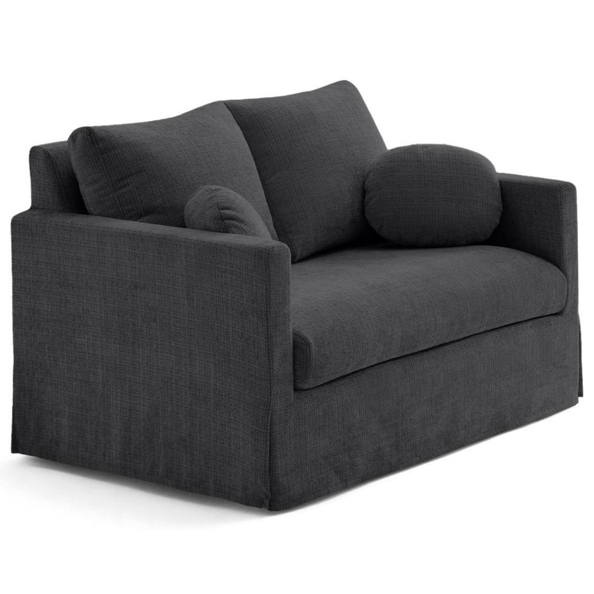 LISA DESIGN Serena - canapé droit déhoussable 2 places en velours texturé