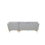 Voir la diapositive 5 : CONCEPT USINE Canapé d'angle réversible 4 places en tissu gris clair NORDEN
