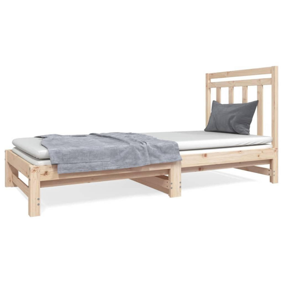 VIDAXL Lit coulissant sans matelas 2x(90x190) cm