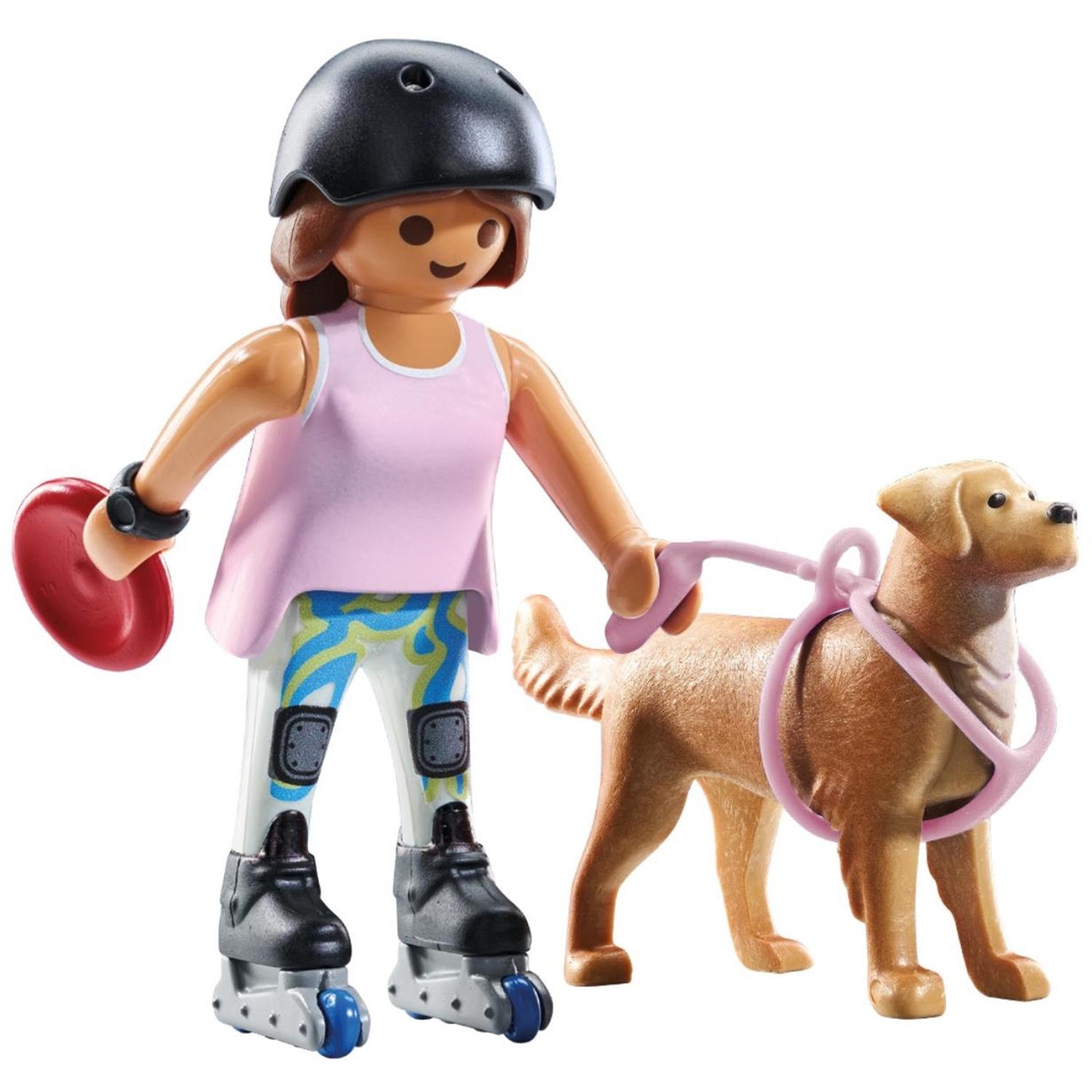 Voir la diapositive 3 : PLAYMOBIL Jeune fille rolleuse avec Retriever et accessoires