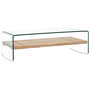 Voir la diapositive 1 : VIDAXL Table basse Clair 98x45x31 cm Verre trempe