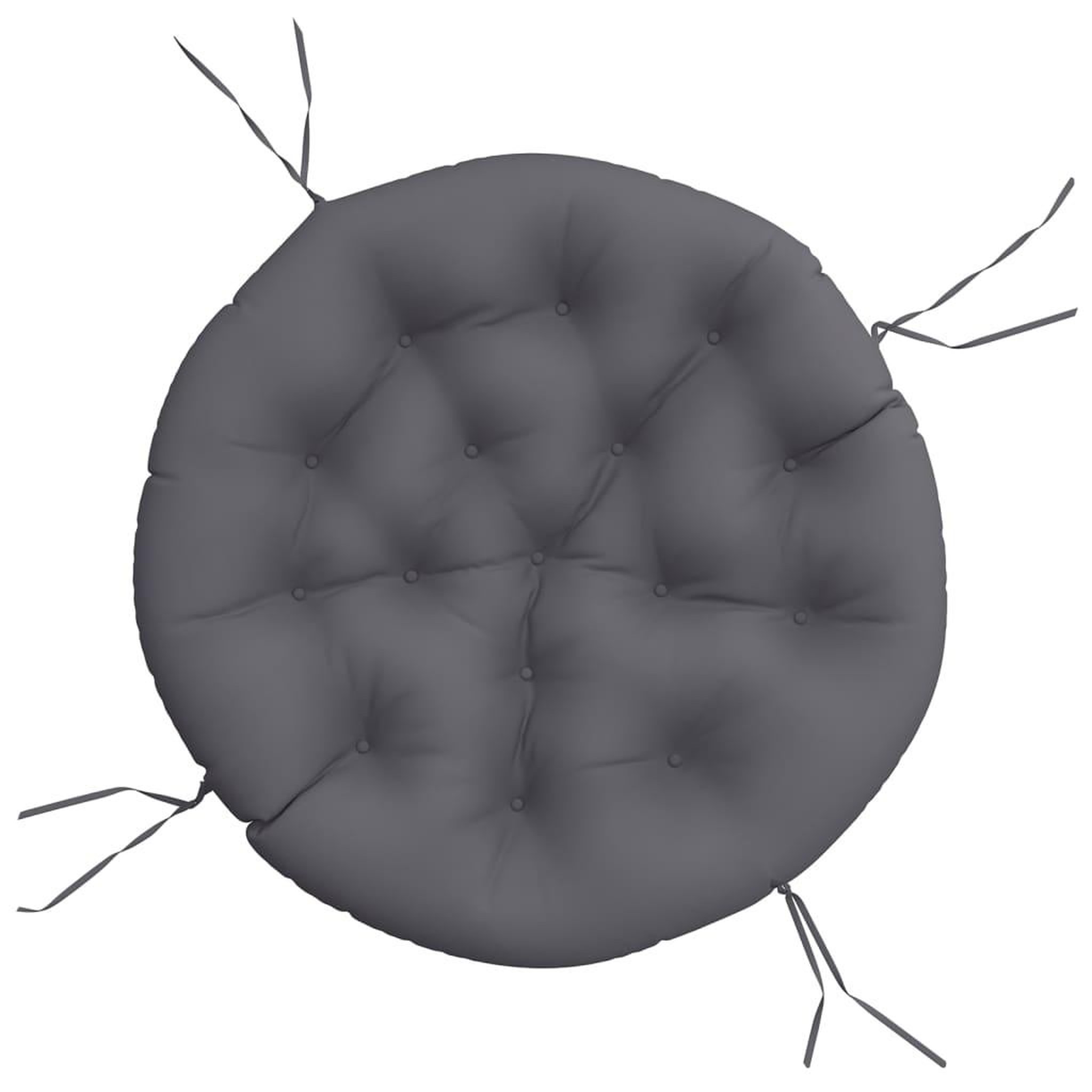 Voir la diapositive 2 : VIDAXL Coussin rond anthracite Ø 100 x11 cm tissu oxford