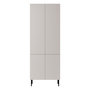 Voir la diapositive 1 : BEST MOBILIER Timote - armoire avec penderie et étagères - écru - 185x90 cm