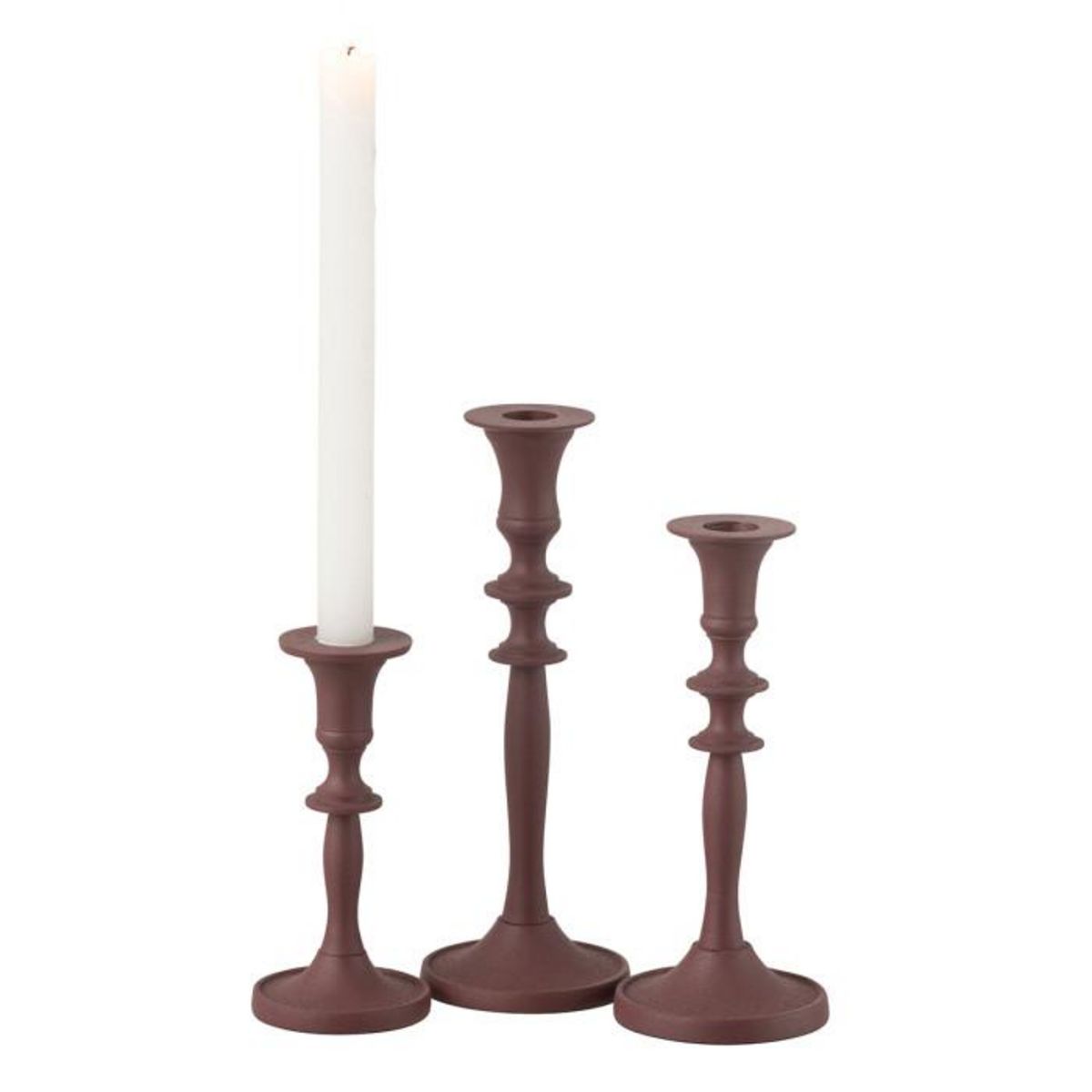 Paris Prix Lot de 3 Chandeliers  Lise  23cm Bordeaux
